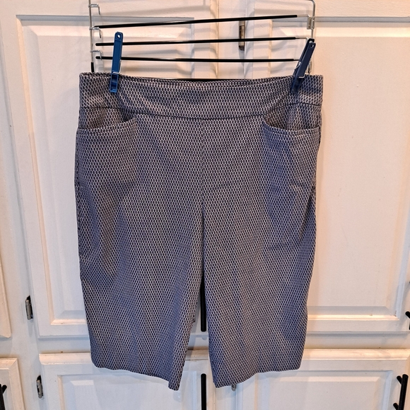 Chico's Blue Patterned Women's Shorts - Picture 1 of 8
